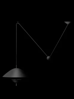 Lod taklampe Svart