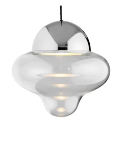 Nutty taklampe XL - Klar/Sølv