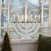 Adventsstake 7 armet - Hvit