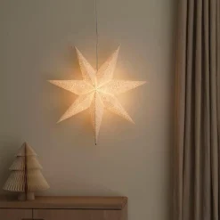 Adventstjerne 60 cm med broderi