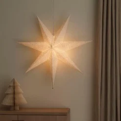 Adventstjerne 80 cm med broderi