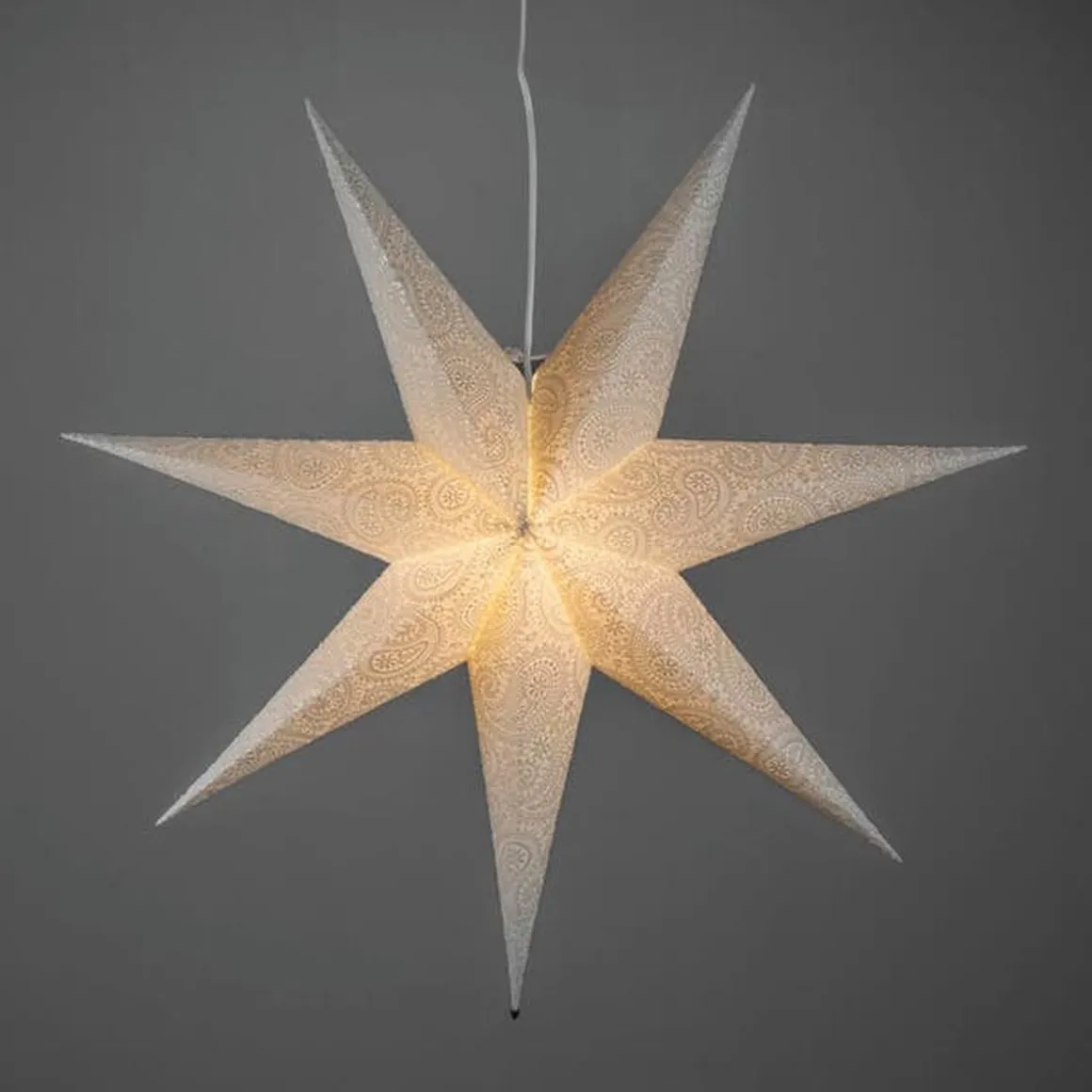 Adventstjerne 80 cm med broderi