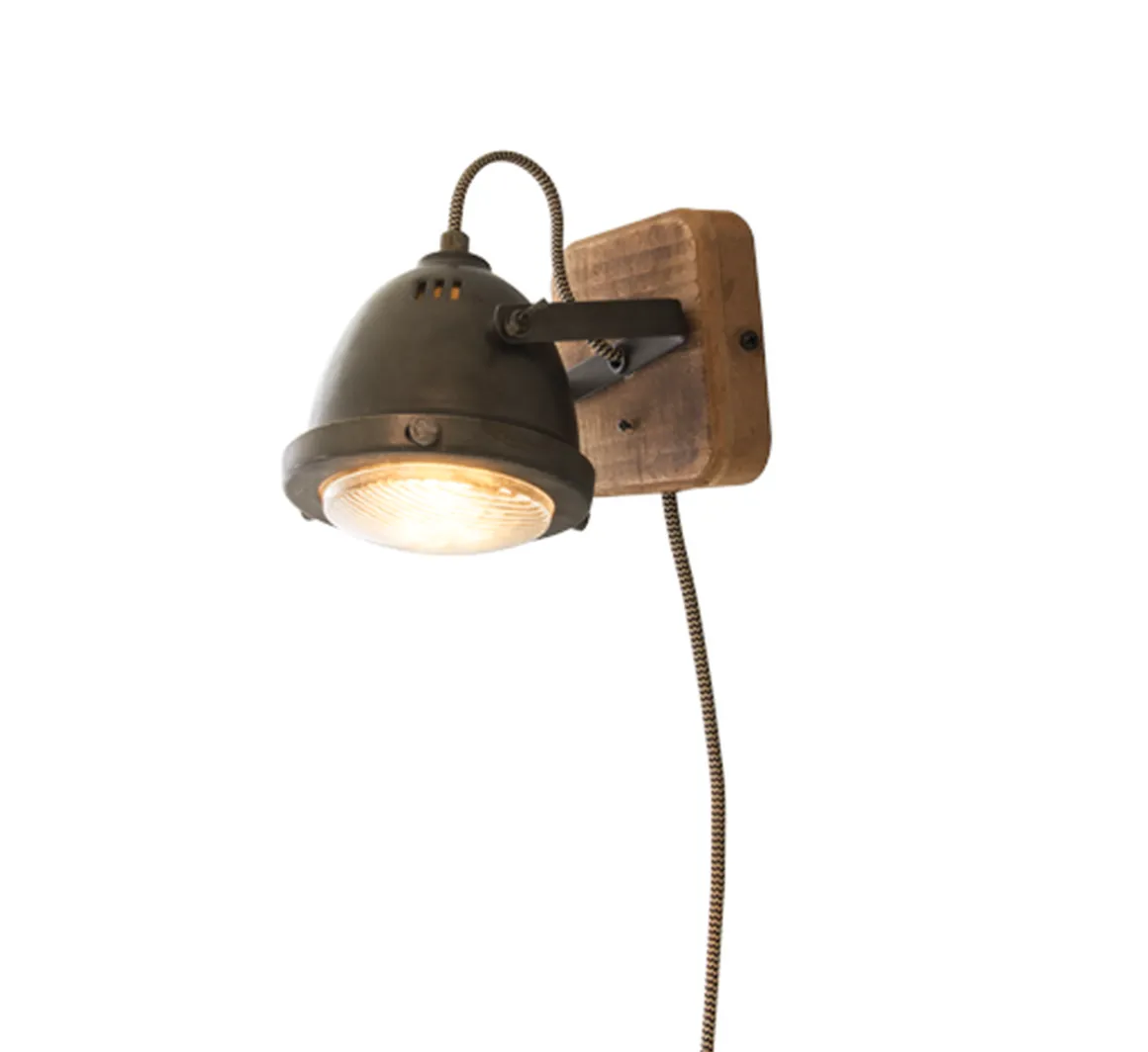 Alaska vegglampe metall/tre