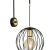 Albio vegglampe - Svart/Gullfarget