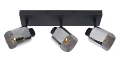 Alion taklampe 3 - Røykfarget/Svart