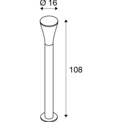 Alpa pullert 108 cm IP55