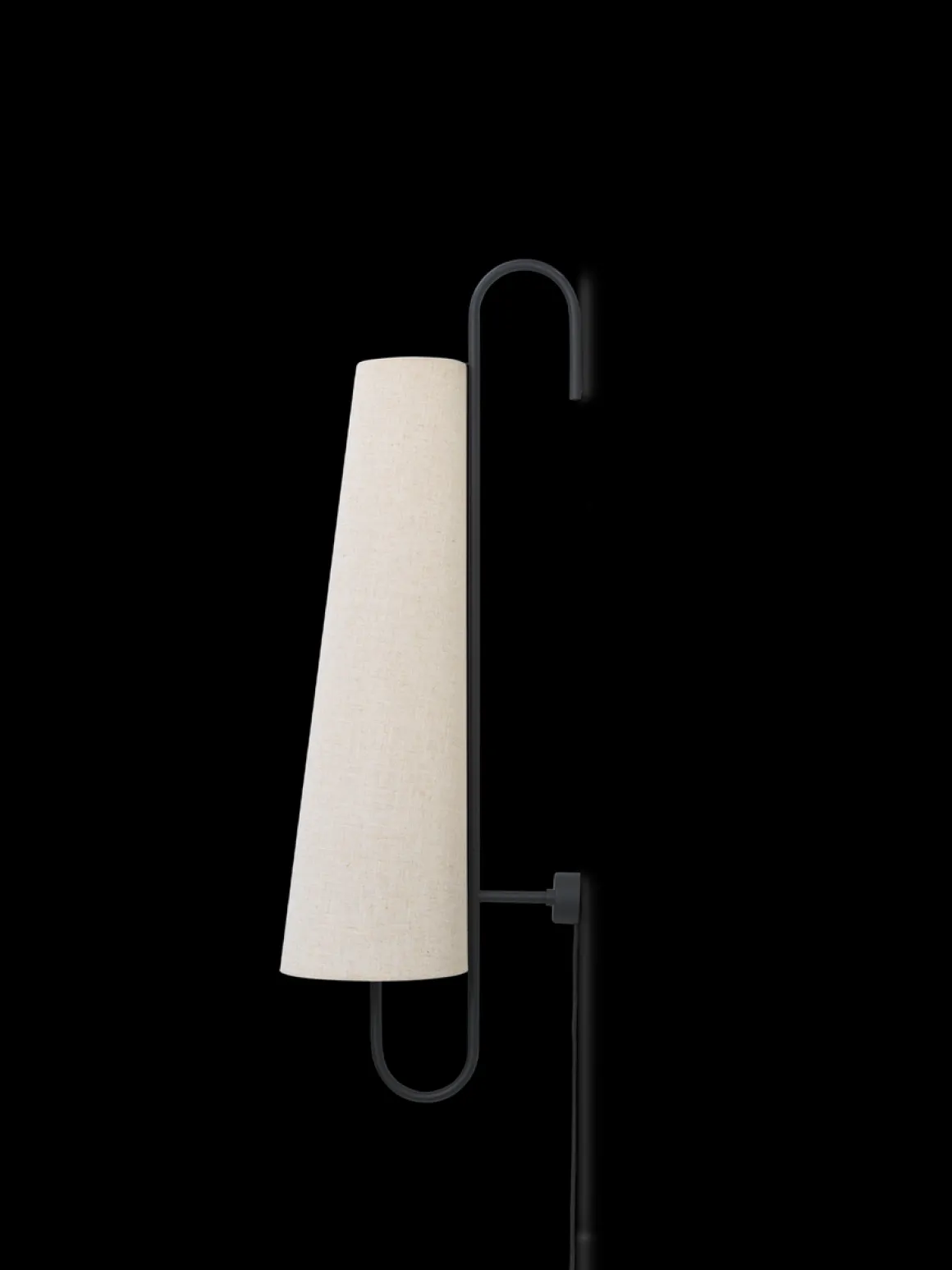 Ancora vegglampe - Svart/Natural