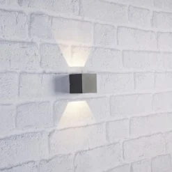Argos vegglampe opp/ned 4 Watt 3000 Kelvin - Mørk grå - Grå