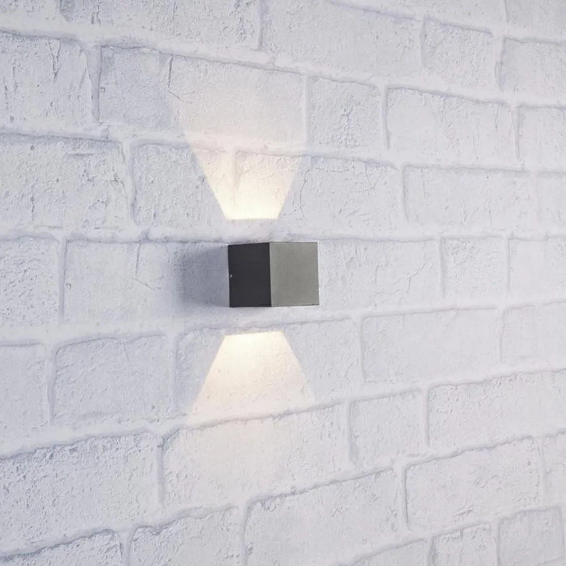 Argos vegglampe opp/ned 4 Watt 3000 Kelvin - Mørk grå - Grå