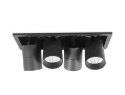 Aria mini flex K4 downlight justerbar 4x5W 3000K RA90 Dimbar - Svart