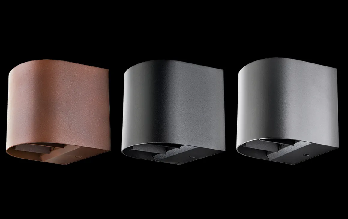 Artes round vegglampe opp/ned utendørs IP65 8W 2700K Dimbar