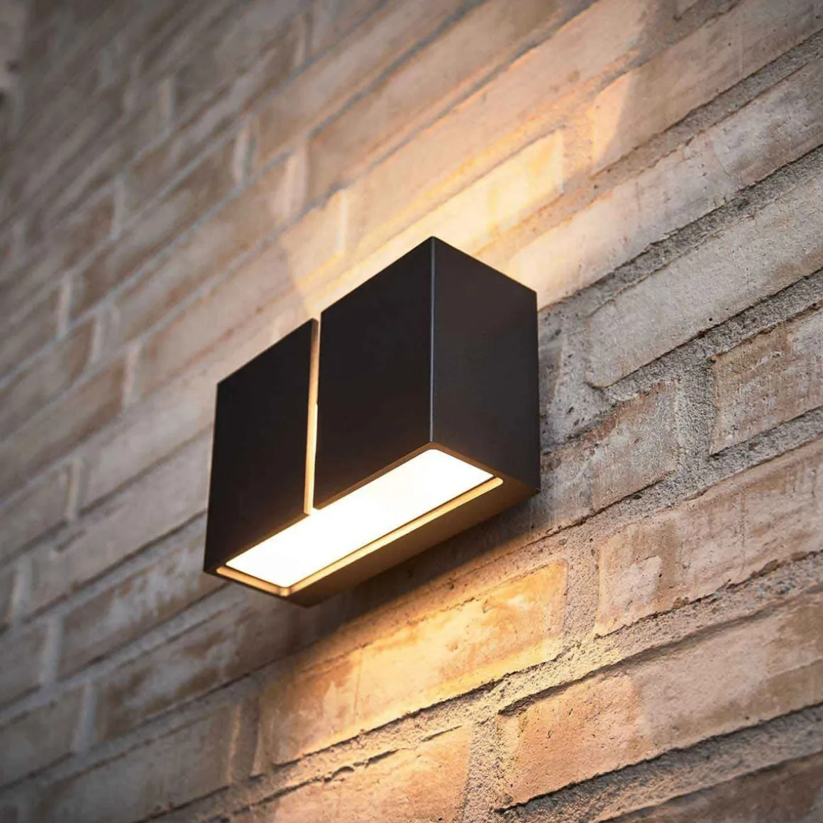 Ask vegglampe opp/ned utendørs 11W 2700K IP65 - Svart