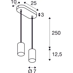 Asto tube takpendel 2-lys