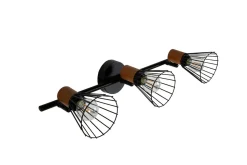 Atticus tak-/vegglampe 3 lys - Svart/Trefarget