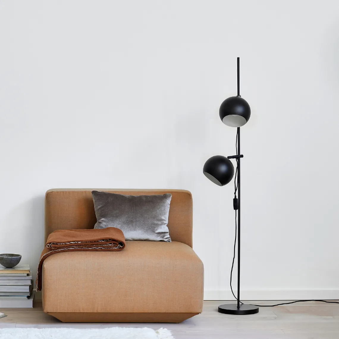 Ball dobbel gulvlampe