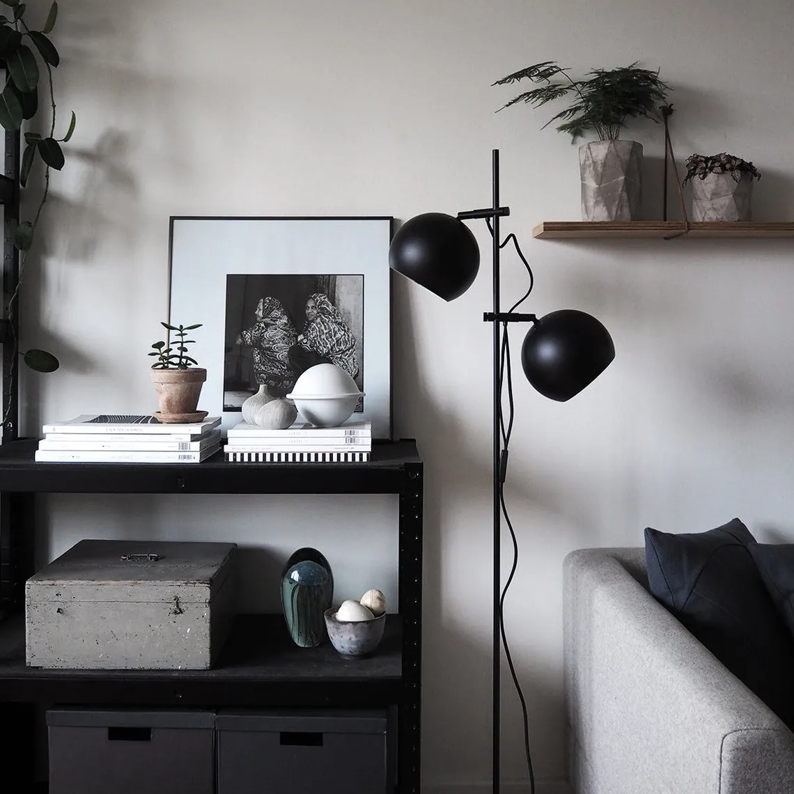 Ball dobbel gulvlampe