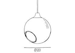 Ballroom taklampe - Blå