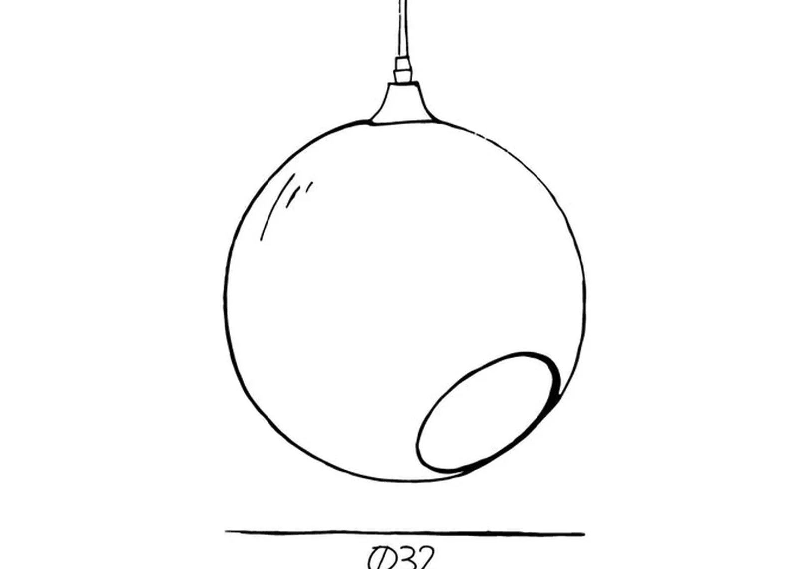 Ballroom XL taklampe - Hvit