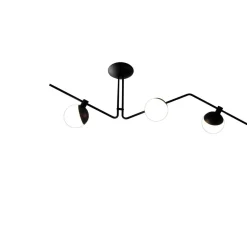 Baluna taklampe 3 lys - Svart/Opal