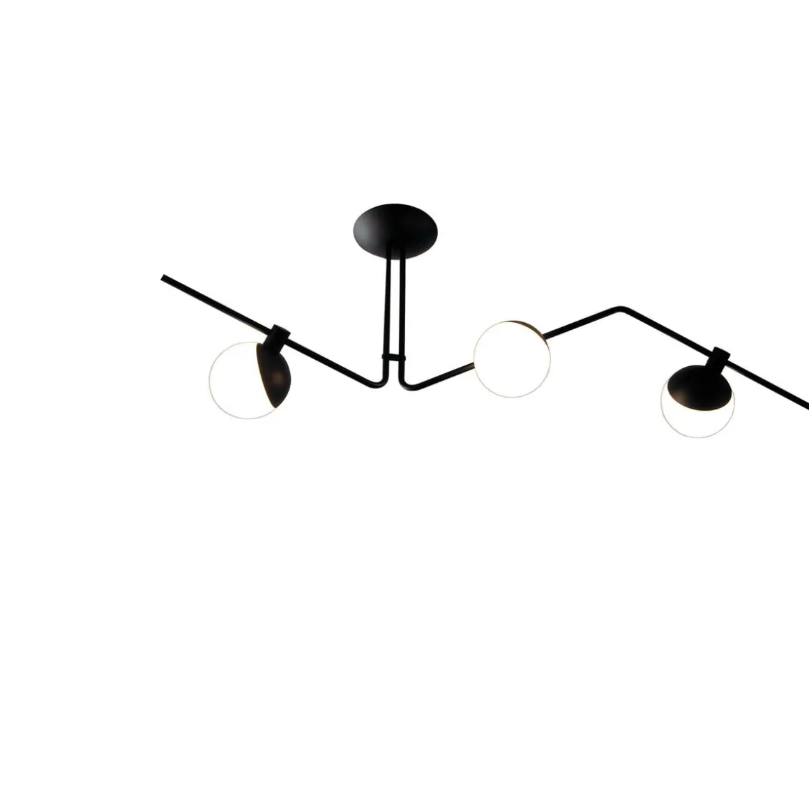 Baluna taklampe 3 lys - Svart/Opal