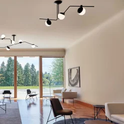 Baluna taklampe 3 lys - Svart/Opal
