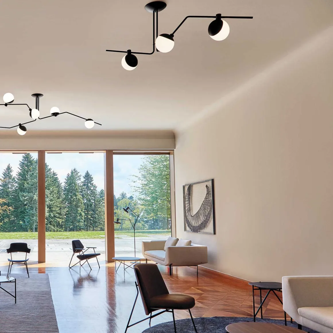 Baluna taklampe 3 lys - Svart/Opal