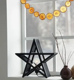 Bamboo stjerne bordlampe - Svart - Svart