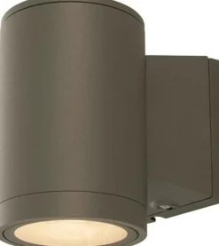 Basic vegglampe ned utendørs IP54 - Antrasitt