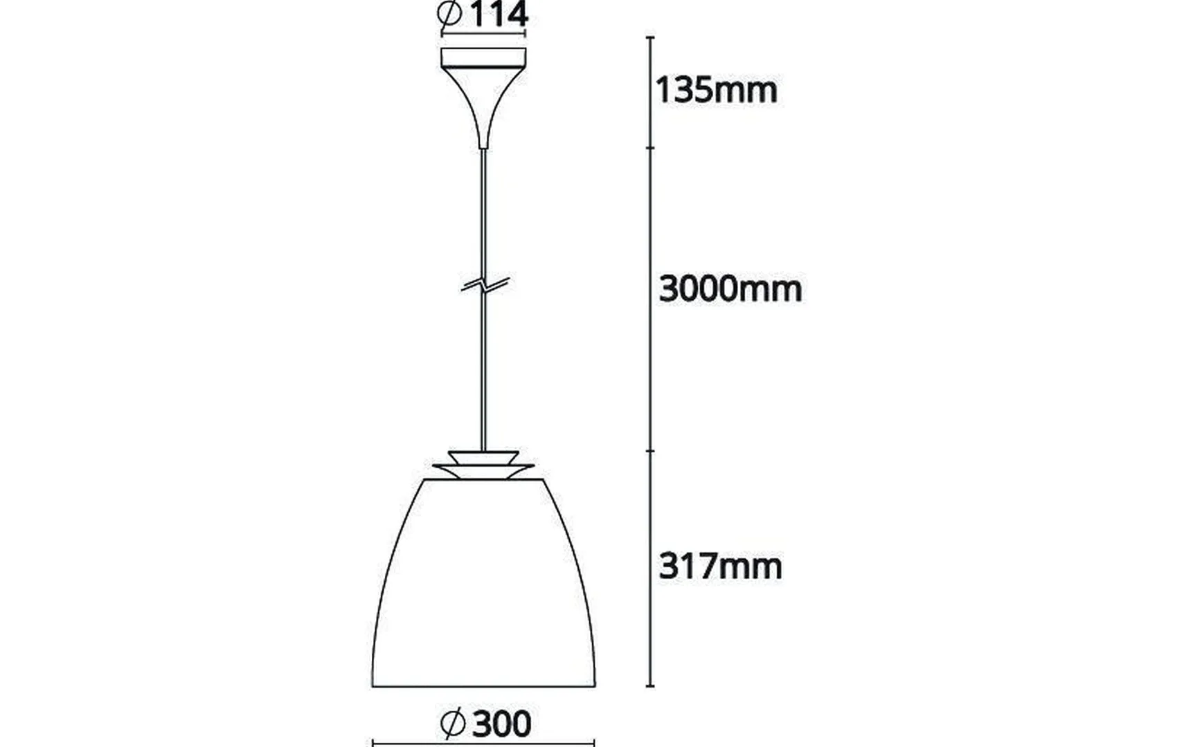 Bell maxi takpendel - Svart/Gull