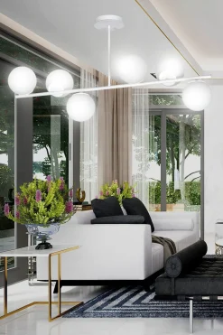 Bior 6 taklampe - Hvit/Opal hvit