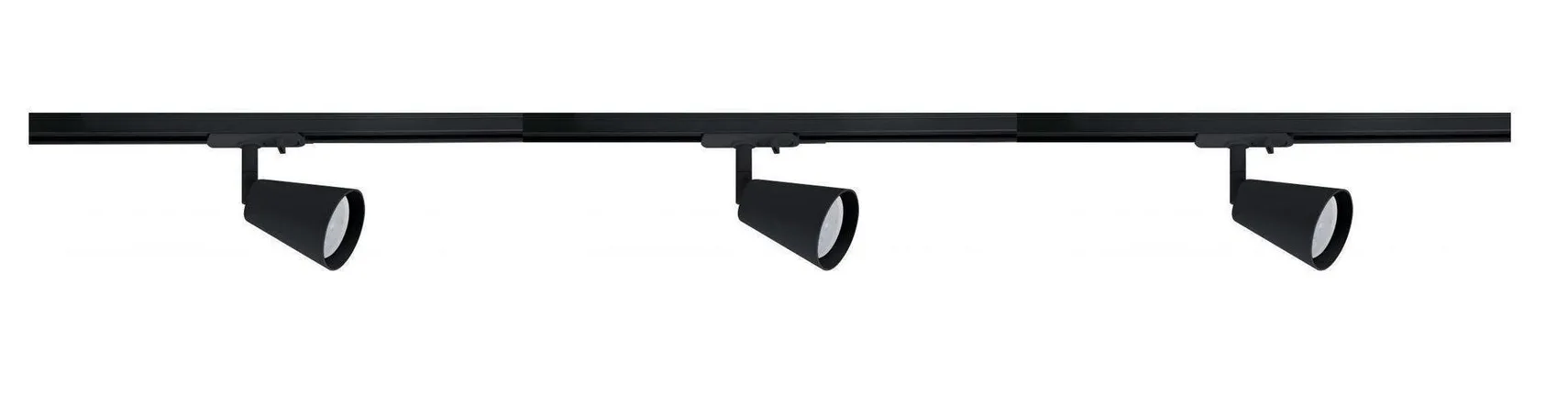 Bocca spotskinne 3 spotter 1 meter - Svart