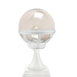 Bologna portstolpe 312 - Hvit/ Klart glass