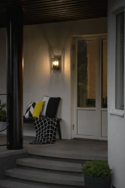 Brindisi vegglampe utendørs - Svart/Klart glass