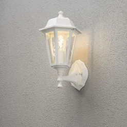 Budget vegglampe utendørs opp - Matt hvit