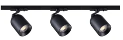 Bullet 1 meter spottskinne med 3 spotter 1T GU10 - Svart