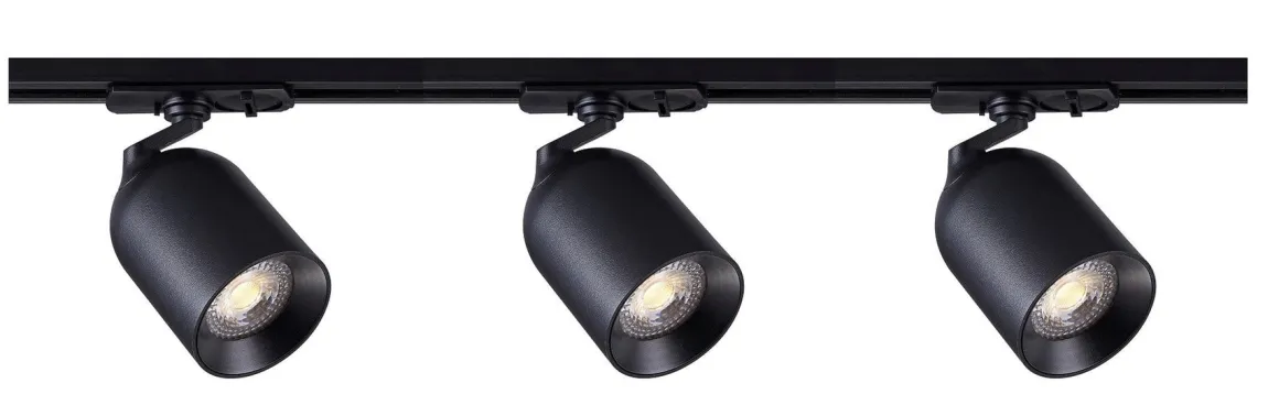 Bullet 1 meter spottskinne med 3 spotter 1T GU10 - Svart