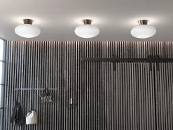 Bullo taklampe XL 38 cm IP21 - Messing/Opal glass