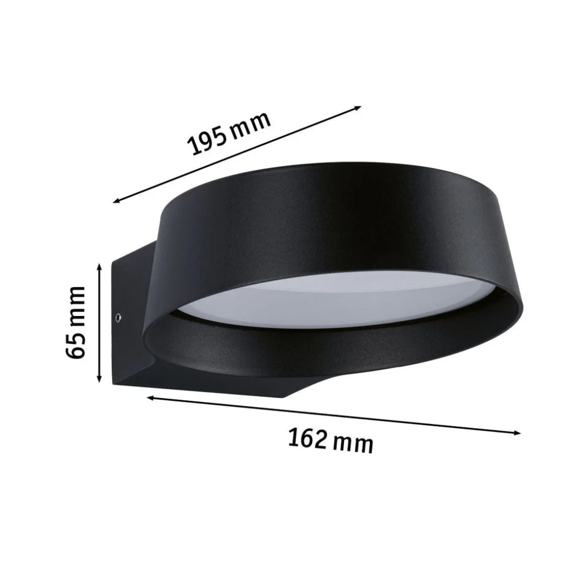Capea Grand vegglampe utendørs IP44 11,5W 3000 Kelvin
