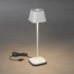 Capri bordlampe oppladbar utendørs IP54 - Hvit