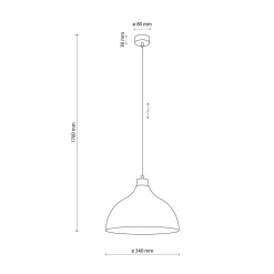Cap takpendel 34 cm