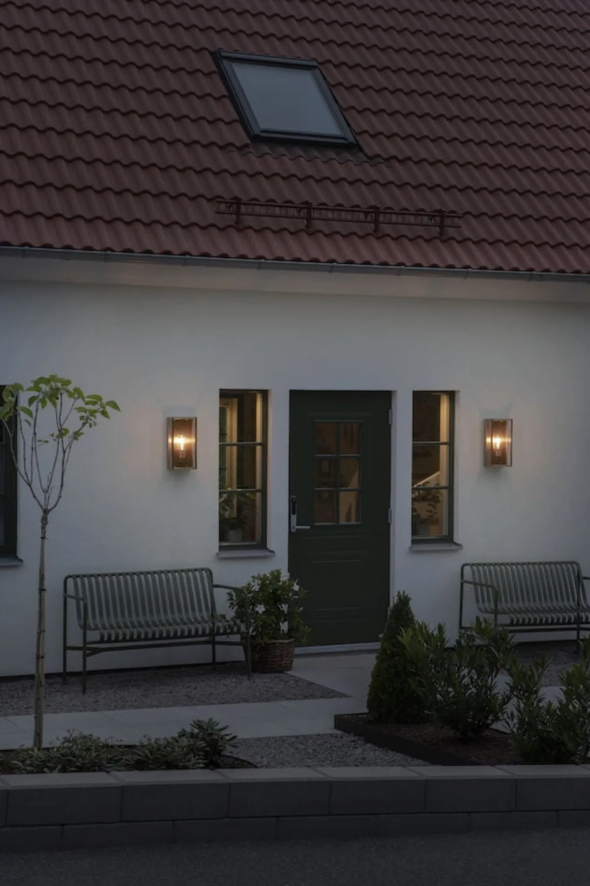 Carpi vegglampe utendørs H40 cm IP44 - Messing