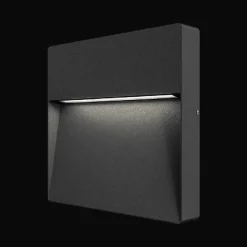 Chara Square vegglampe utendørs IP54 9W - Mørk grå