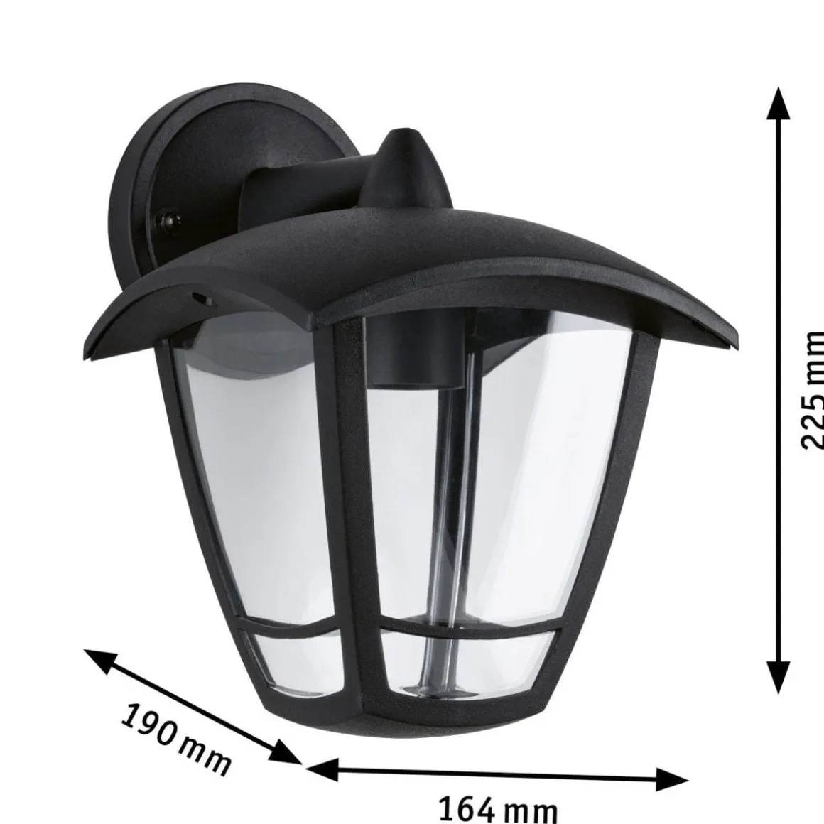 Classic vegglampe ned utendørs IP44