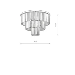 Cristal taklampe M - Sølv