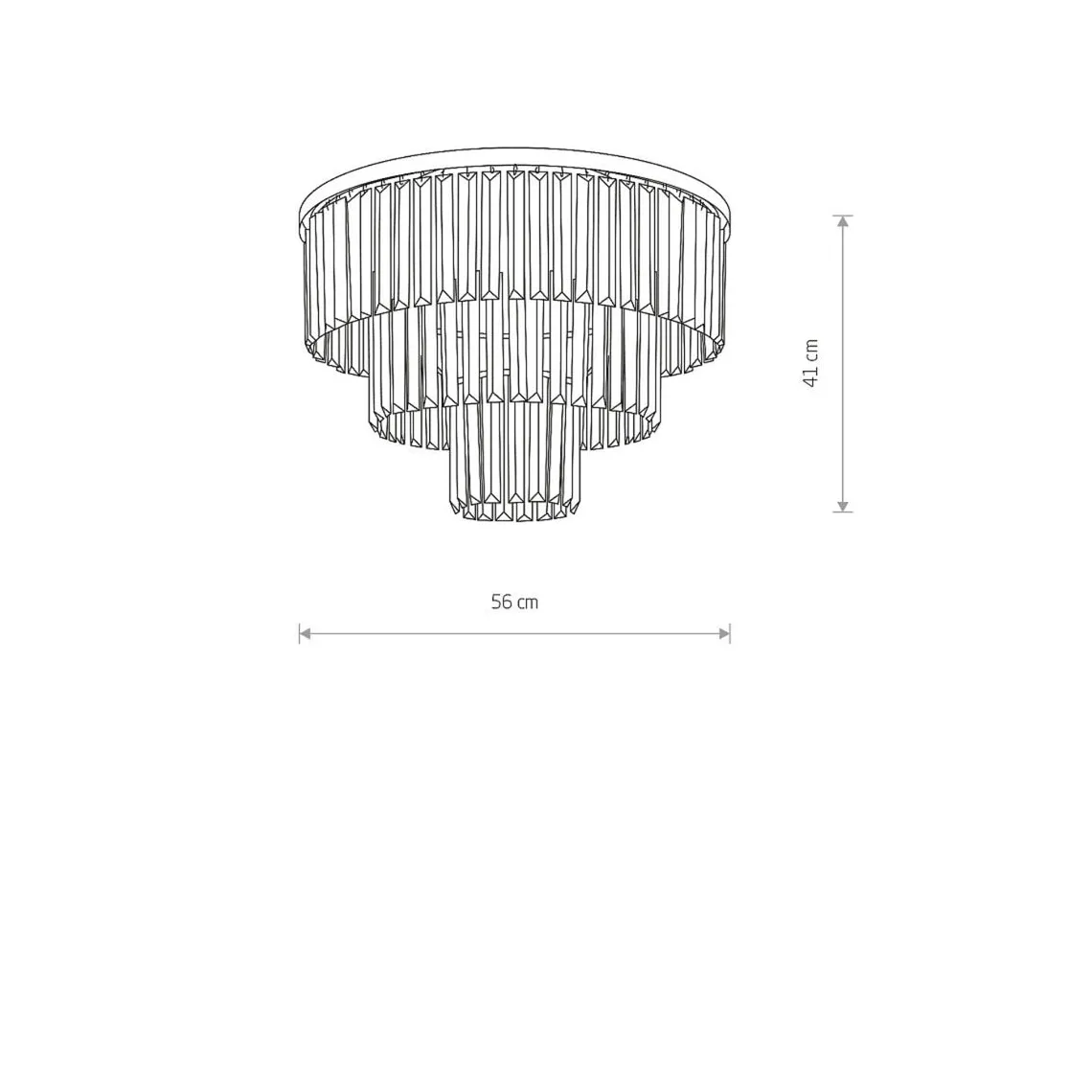 Cristal taklampe M - Svart