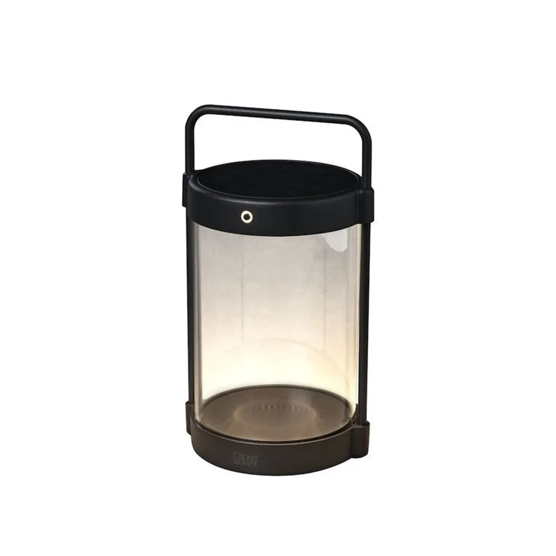 Crotone lanterne bord/gulv 30 cm IP54 oppladbar USB/Solcelle - Svart