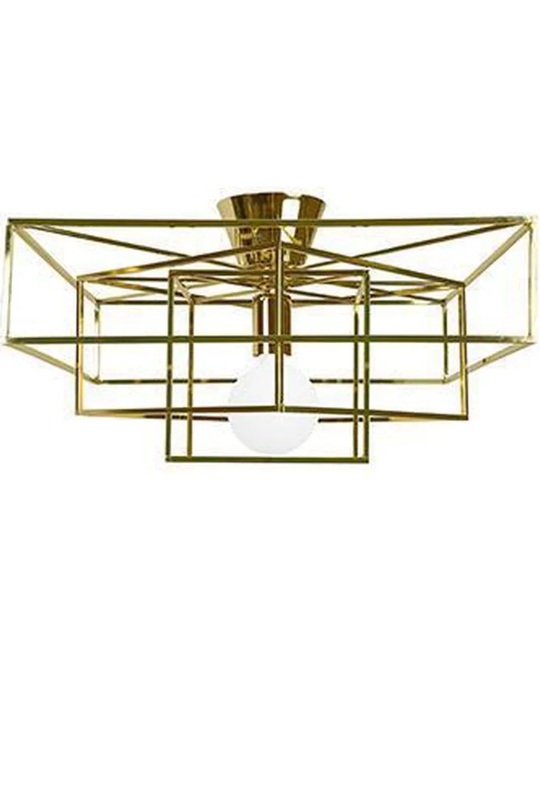 Cube takplafond messing