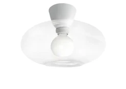 Cup 105 taklampe med glasskuppel 28 cm - Hvit/Klart glass