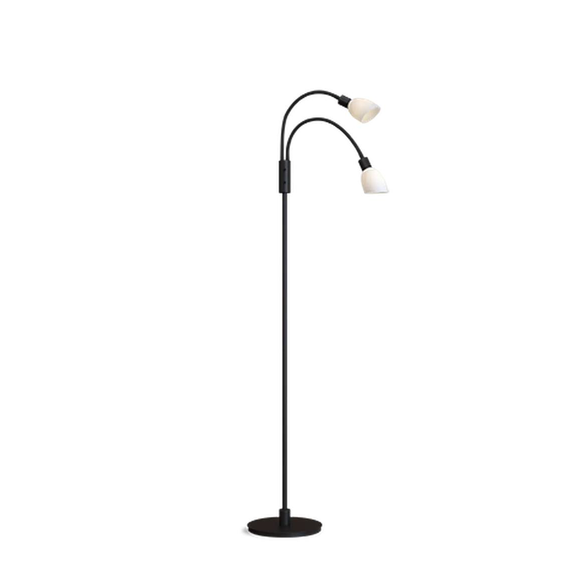 Cut dobbel gulvlampe - Svart/Hvit