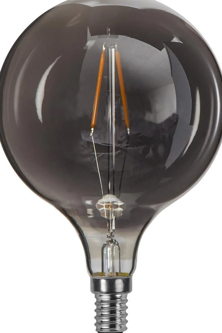 Decoration Globe smoke 95mm, dimbar E14 1,4W - Smoke